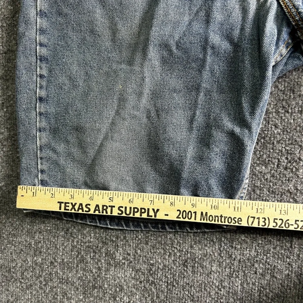 Levi's Denim Shorts Mens Size 36 Blue 550 Relaxed Fit Cotton USA Made Stained
